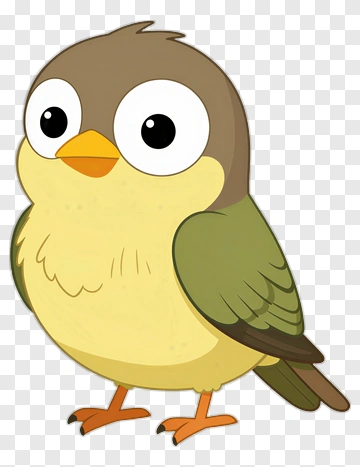 Cute Cartoon Bird PNG