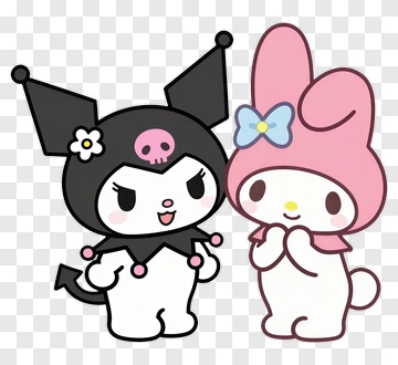 Kuromi And My Melody Together PNG