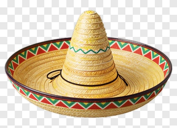 Sombrero With Colorful Pattern PNG