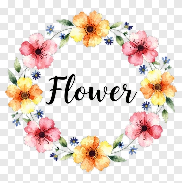 Flower Wreath Design PNG