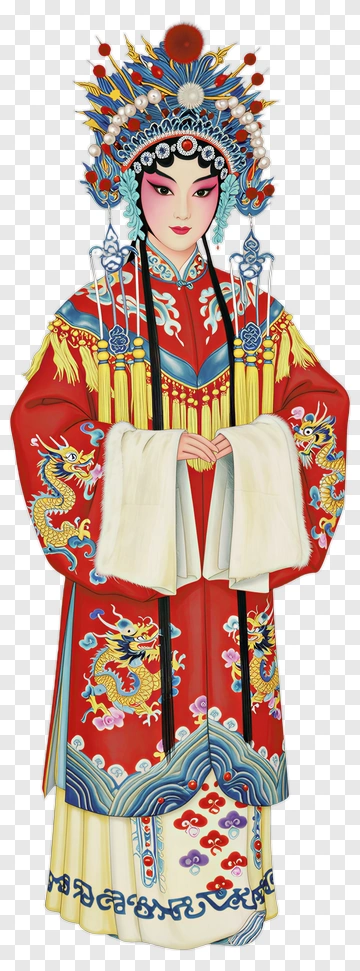 Peking Opera Actress In Traditional Costume PNG