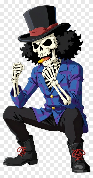 Skeleton In Top Hat And Suit PNG