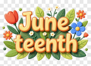 June Teenth Celebration Design PNG