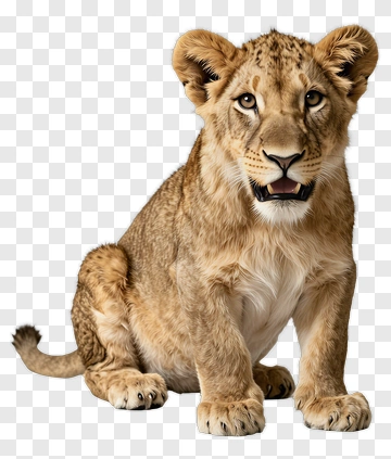 Lion Cub Sitting PNG