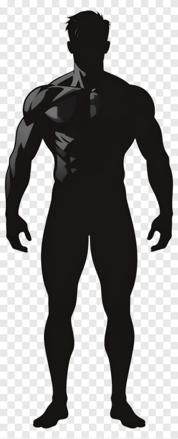 Muscle Man Silhouette PNG