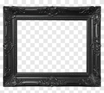 Ornate Black Frame PNG