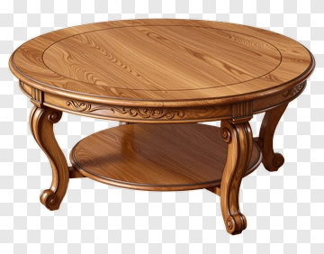 Classic Wooden Coffee Table PNG