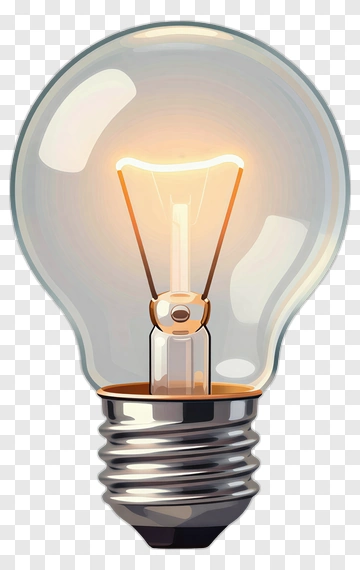 Lit Light Bulb PNG