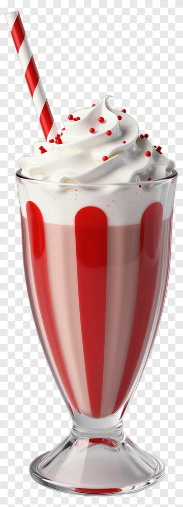 Red And White Milkshake PNG