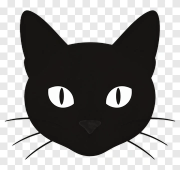 Black Cat Head PNG