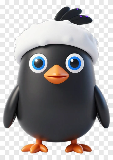 Chef Penguin With White Hat PNG