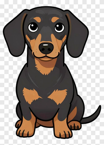Cute Dachshund Dog PNG