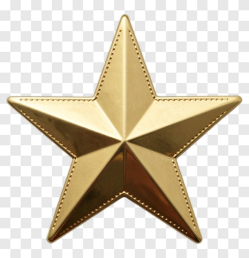 Golden Star Badge PNG