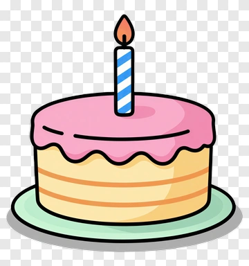 Birthday Cake With Candle PNG