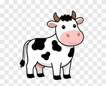 Cute Cartoon Cow PNG