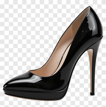 Black High Heel Pump PNG