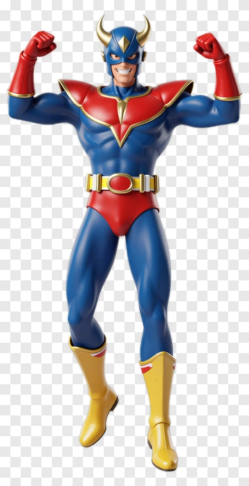 Super Hero In Dynamic Pose PNG