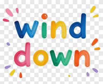 Wind Down Text Art PNG