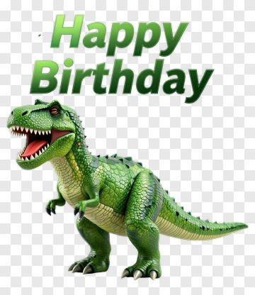 Happy Birthday Tyrannosaurus Rex PNG