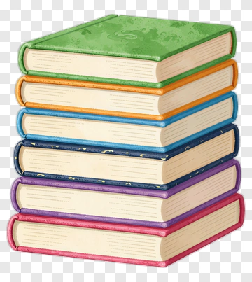 Stack Of Colorful Books PNG