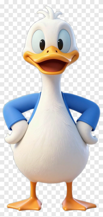 Donald Duck In Blue Jacket PNG