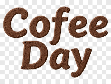 Coffee Day Text In Coffee Powder PNG