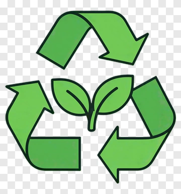 Recycling Symbol With Plant PNG