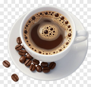 Coffee Cup With Fresh Beans PNG