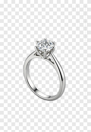 Engagement Ring With Diamond PNG