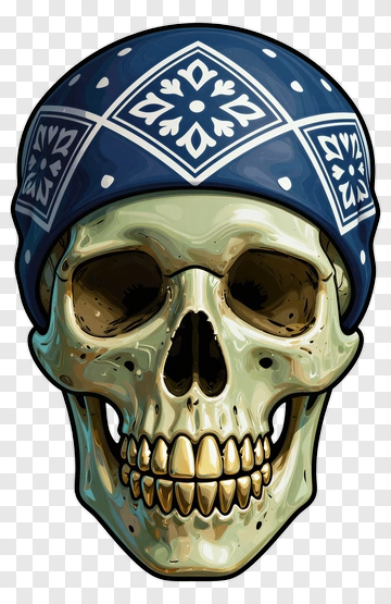 Skull With Bandana PNG