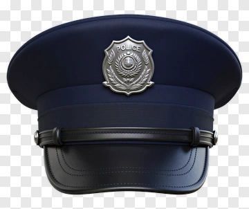 Police Hat With Badge PNG