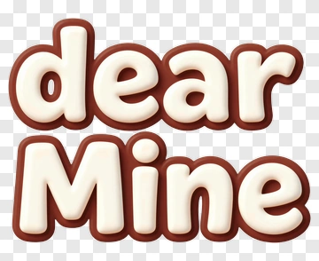 Dear Mine Chocolate Lettering PNG