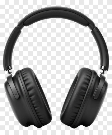Black Headphones PNG