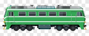 Green Electric Locomotive PNG