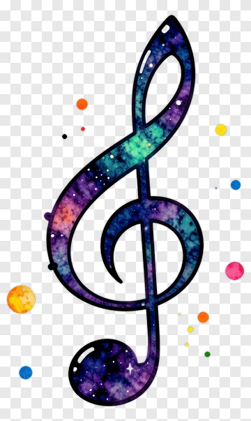 Galaxy Treble Clef PNG