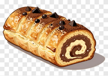 Chocolate Roll Cake PNG