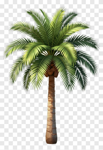 Palm Tree With Coconuts PNG