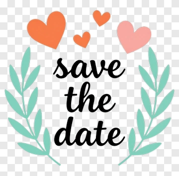 Save The Date Invitation PNG