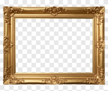 Ornate Gold Picture Frame PNG
