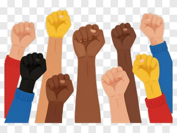 Raising Fists In Unity PNG