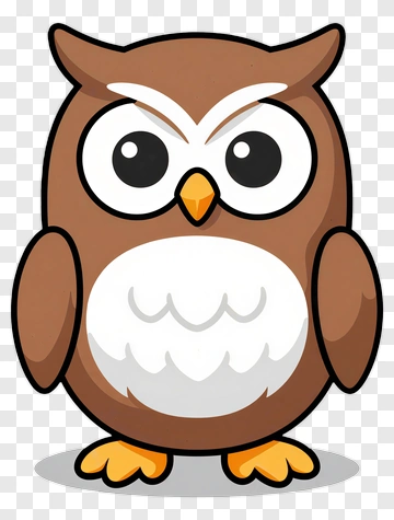 Cartoon Owl Character PNG