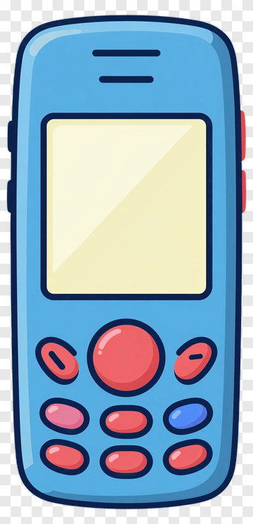 Blue Cartoon Cell Phone PNG