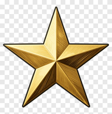 Golden Star PNG