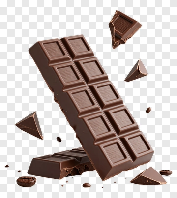 Chocolate Bar And Pieces With Coffee Beans PNG