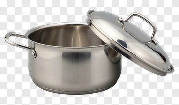 Stainless Steel Pot With Lid PNG