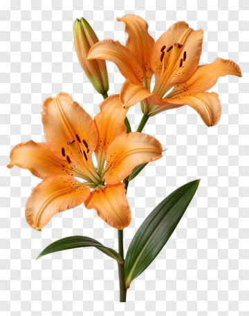 Orange Lily In Full Bloom PNG