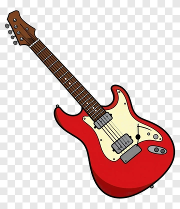 Red Electric Guitar PNG