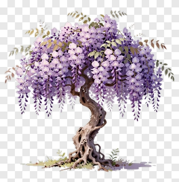 Wisteria Tree In Full Bloom PNG