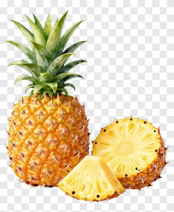 Fresh Pineapple With Slice PNG