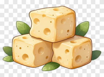 Cheese With Leaf PNG